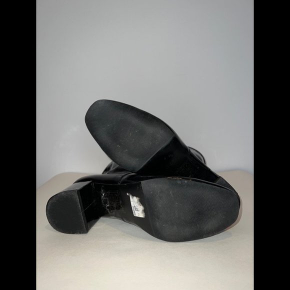 Aldo Faux Patent Leather Chunky Heeled Boot - Picture 4 of 4